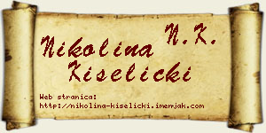 Nikolina Kiselički vizit kartica